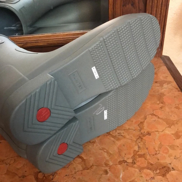 New Hunter Refined Slim Fit Short Rain Boots Gray Wellies, Wellingtons 9 - Picture 10 of 10